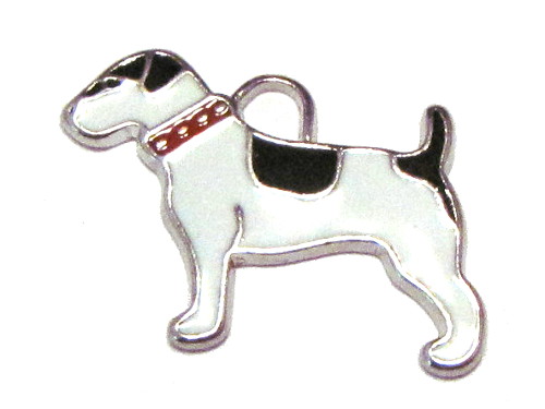 Anhnger Hund, farbig verziert, 29x18mm